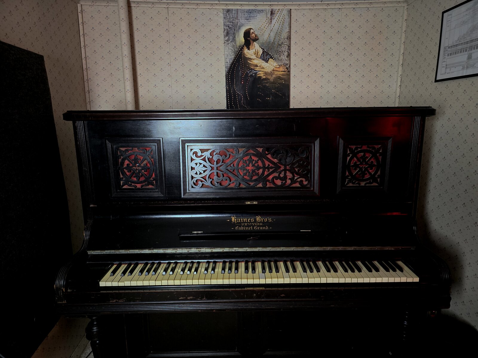 Haines Bros Cabinet Grand piano